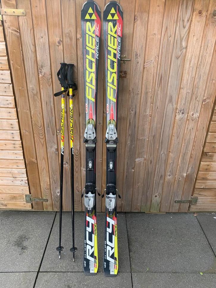 Fischer Ski's + Stokken - Race SC 165cm, Sport en Fitness, Skiën en Langlaufen, Gebruikt, Ski's, Skiën, Fischer, Carve, 160 tot 180 cm