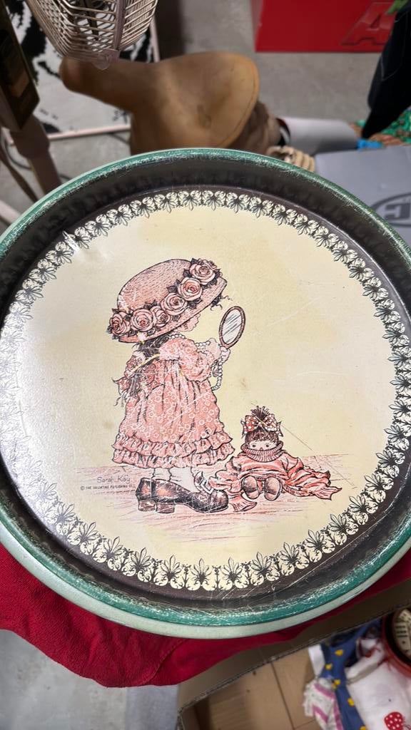 Dienbladen, Ophalen of Verzenden, Gebruikt, Rond, Metaal