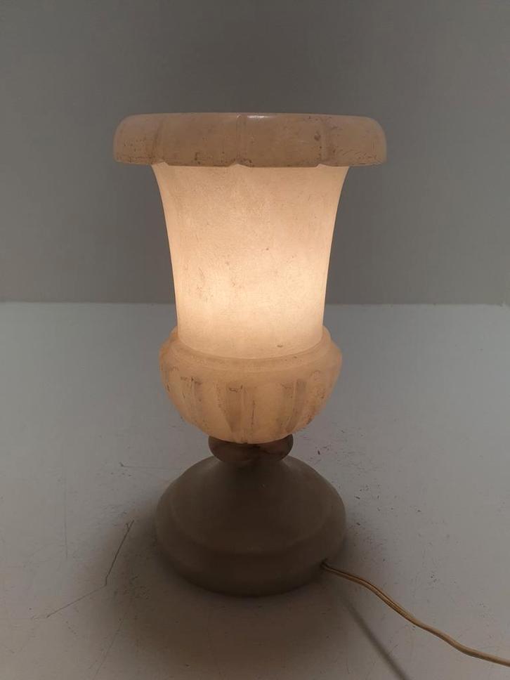 Albast Vaas Tafellamp Vintage, Huis en Inrichting, Lampen | Tafellampen, Gebruikt, Minder dan 50 cm, Overige materialen, Ophalen of Verzenden