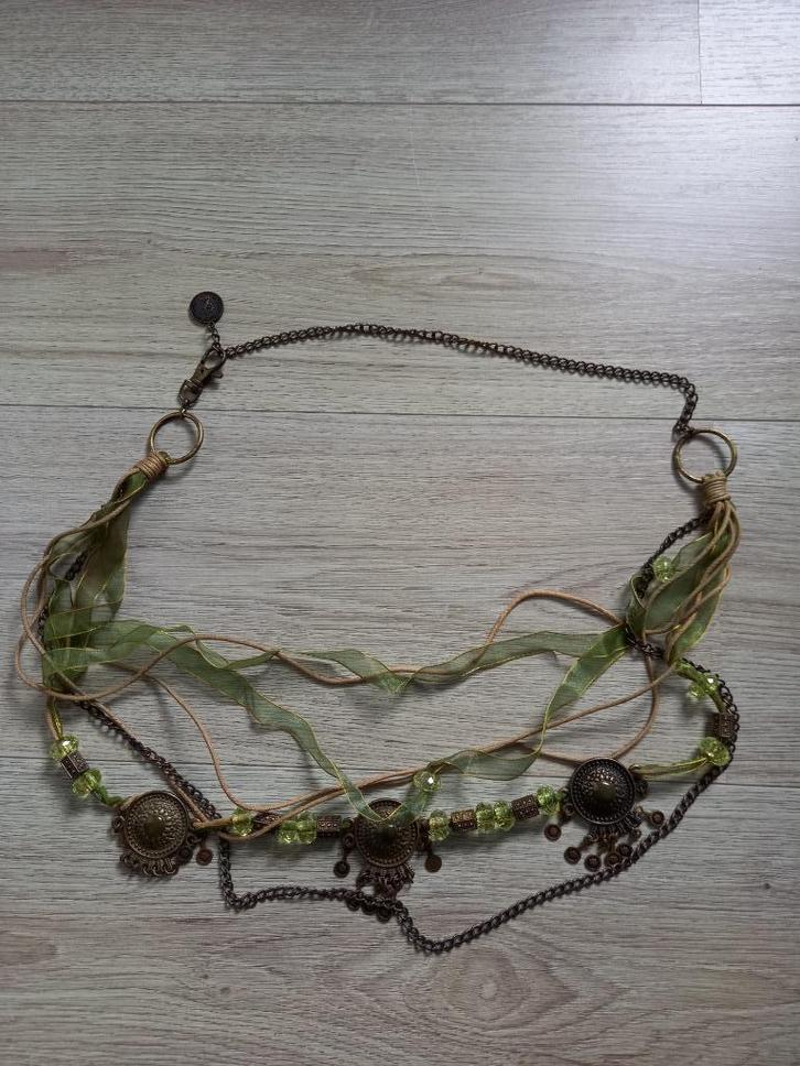 Mooie Grote Ceintuur / Riem / Ketting (Brons, Groen, Olijf), Kleding | Dames, Riemen en Ceinturen, Zo goed als nieuw, Heupriem