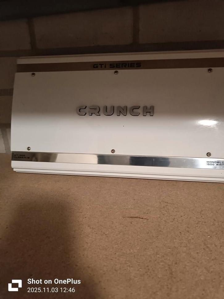 Crunch GTI 1500 Versterker - Booster, Auto diversen, Autospeakers, Gebruikt, Ophalen of Verzenden