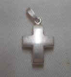 Zilveren kruis hangertje nr.901, Verzenden, Zo goed als nieuw, Kruis of Symbool, Zilver