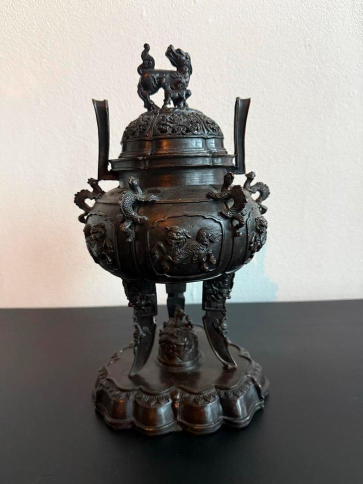 Antieke Chinese Wierookbrander - 30cm - Perfecte Staat, Antiek en Kunst, Antiek | Koper en Brons, Brons, Verzenden