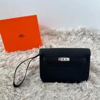 Hermes kelly depeches 25 pouch epsom noir zwart leer tas, Ophalen of Verzenden, Nieuw, Zwart, Leer