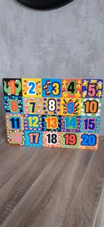 Extra dikke houten puzzel met grote getallen 20 stukjes. Mel, Kinderen en Baby's, Speelgoed | Educatief en Creatief, Ophalen of Verzenden