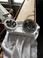 2 Halogeen Plafondspots Mat Wit, Halogeen, Gebruikt, Metaal of Aluminium, Ophalen of Verzenden