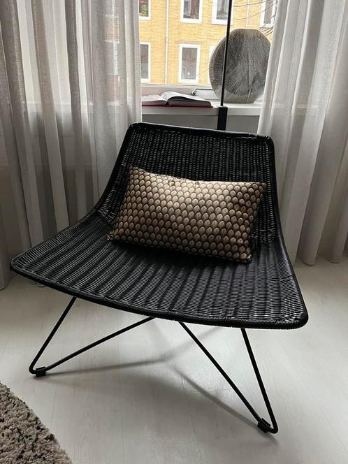 Design fautteuil Woood, Huis en Inrichting, Fauteuils, Zo goed als nieuw, Metaal, 50 tot 75 cm, Minder dan 75 cm, Ophalen