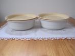 Tupperware 2 dessert of compote met deksel schaaltjes, Huis en Inrichting, Ophalen of Verzenden, Zo goed als nieuw, Crème, Schaal