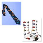 V.W. KEVER Set : STROPDAS + SOKKEN met KEVERS dessin., Ophalen of Verzenden, Nieuw, Auto's