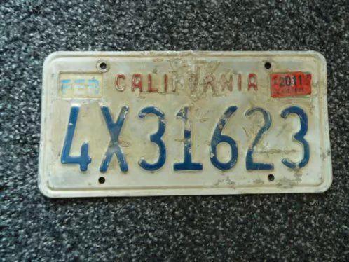 Kentekenplaat licenseplate California 1 USA, Verzamelen, Automerken, Motoren en Formule 1, Gebruikt, Auto's, Verzenden