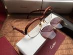 Cartier zonnebril hout extra glas, Ophalen, Nieuw, Bruin, Overige merken