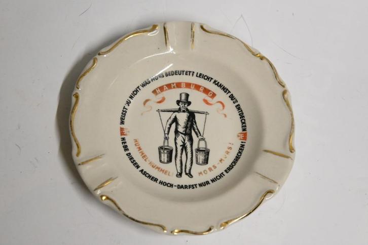 ondeugende porseleinen asbak hamburg souvenir duitsland, Antiek en Kunst, Antiek | Porselein, Ophalen of Verzenden