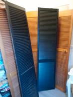 Zwarte Louvre deuren 201,5 x 48 cm, Huis en Inrichting, Ophalen, Gebruikt, Hout, Cd's of Dvd's