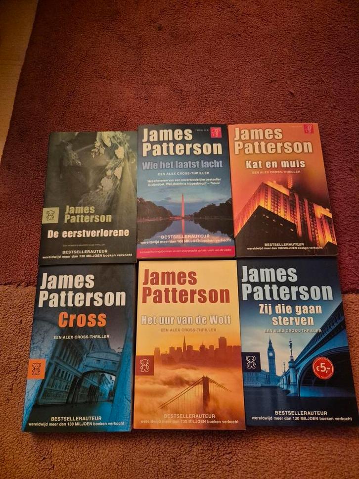 4 James Patterson boeken Wie het laatst lacht eerstverlorene, Boeken, Detectives, Zo goed als nieuw, Ophalen of Verzenden