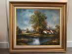 Klassiek Schilderij Karel Wouters met Lijst, Antiek en Kunst, Ophalen