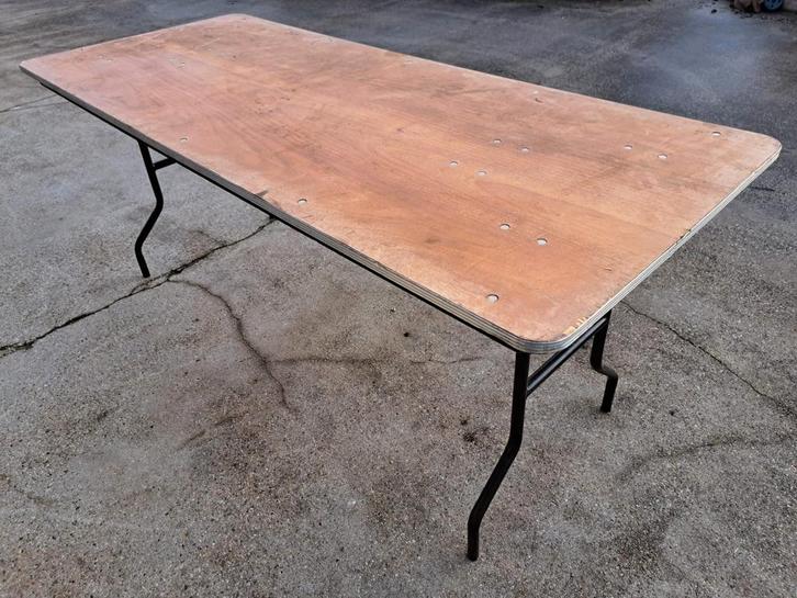 Klaptafel feesttafel festivaltafel tafel gebruikt 1.82x0.76m, Huis en Inrichting, Tafels | Salontafels, Gebruikt, 50 tot 100 cm