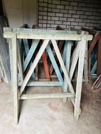 Te koop: Houten (metsel) schragens a € 10,00 per stuk, Ophalen, Gebruikt, Overige typen, Minder dan 2 meter