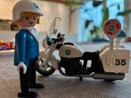Politiemotor met agent Playmobil, Ophalen of Verzenden, Gebruikt