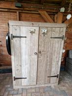 Steigerhouten Kast met deuren ong 1.16 breed 60 cm diep 1.60, Huis en Inrichting, Kasten | Dressoirs, Ophalen