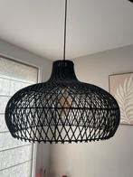 Rieten hanglamp zwart groot 50cm, Ophalen of Verzenden, Zo goed als nieuw, Hout, Minder dan 50 cm