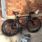 82 mm hoog carbon voorwiel van Planet X, tubular, Overige merken, 28 inch, Gebruikt, Carbon