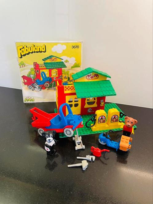Lego Fabuland 3670 | Service Station, Kinderen en Baby's, Speelgoed | Duplo en Lego, Zo goed als nieuw, Lego, Complete set, Ophalen of Verzenden