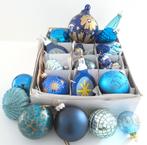 Verzameling/ lot blauwe kerstballen -
22 stuks, Diversen, Kerst, Ophalen of Verzenden