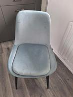 Velvet eetkamerstoelen, Huis en Inrichting, Stoelen, Blauw, Zo goed als nieuw, Ophalen