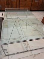 Glazen salontafel, Huis en Inrichting, Ophalen, 50 tot 100 cm, Minder dan 50 cm, Rechthoekig