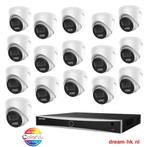 4MP ColorVu Hikvision IP PoE set/NVR+16x ColorVu camera, Ophalen of Verzenden, Nieuw, Buitencamera