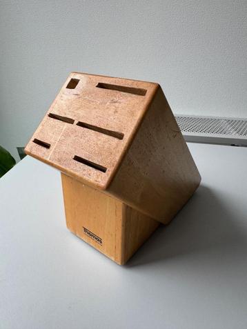 Houten Messenblok (Thomas) | 5 messen, 1 aanzetstaal beschikbaar voor biedingen