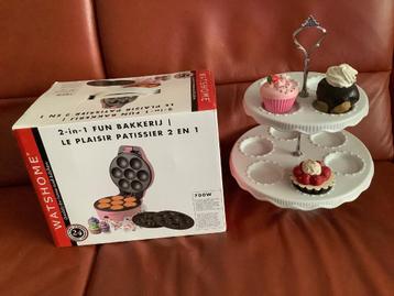 Cupcake 🧁 apparaat en cupcake houder 🧁 Samen € 30,00. beschikbaar voor biedingen