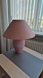 Roze Tafellamp Wicker design, Ophalen, Zo goed als nieuw, Minder dan 100 cm, Stof