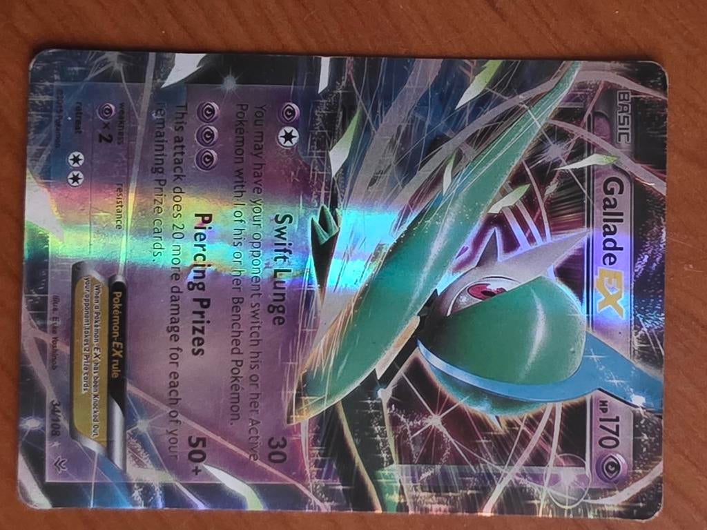 Gallade EX Foil Pokémon Kaart, Ophalen of Verzenden, Gebruikt, Losse kaart, Foil