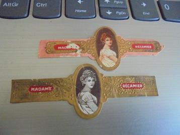 2 oude sigarenbanden Madame Recamier Goulmy & Baar Den Bosch beschikbaar voor biedingen