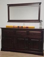 Mooi dressoir met spiegel van hout., 100 tot 150 cm, Met deur(en), Ophalen of Verzenden, Zo goed als nieuw