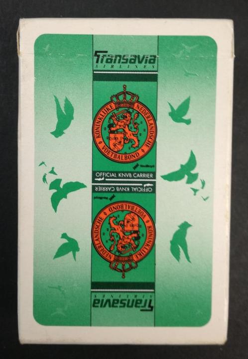 TRANSAVIA speelkaarten KNVB Carrier EK 1988 luchtvaart, Verzamelen, Luchtvaart en Vliegtuigspotten, Gebruikt, Overige typen, Verzenden