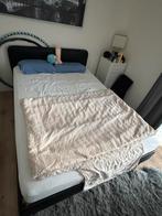 Slattum Bed 140x200 met Hovag Matras, Huis en Inrichting, Ophalen, Gebruikt, Zwart, Tweepersoons
