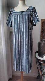 Didi blauwe jurk met witte strepen L, Blauw, Maat 42/44 (L), Knielengte, Ophalen of Verzenden