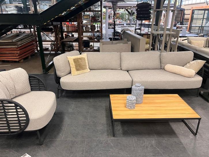 Hoekbank Fabrice | 4 Seasons Outdoor | Fonteyn, Tuin en Terras, Tuinsets en Loungesets, Gebruikt, Loungeset, Rvs, Bank, Bijzettafel