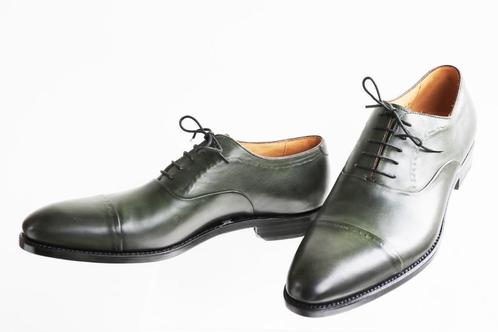 Gloednieuw! Uitzonderlijke groene Quarvif in 10 = maat 44, Kleding | Heren, Schoenen, Nieuw, Veterschoenen, Overige kleuren, Ophalen of Verzenden