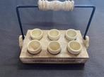 Houten Ei Dopjes Tray, Antiek en Kunst, Curiosa en Brocante, Ophalen of Verzenden