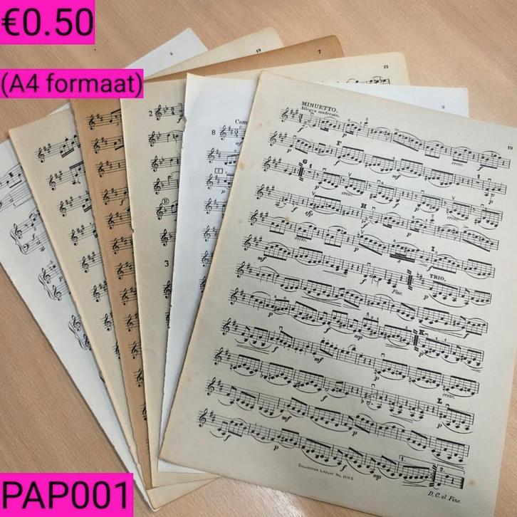 Muziek papier, Hobby en Vrije tijd, Scrapbooking, Zo goed als nieuw, Ophalen of Verzenden