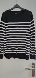 Gerry Weber trui zwart wit streep met bling, viscose maat 38, Kleding | Dames, Truien en Vesten, Maat 38/40 (M), Zwart, Ophalen of Verzenden