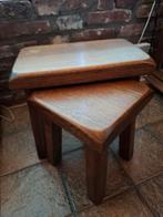 Vintage Eikenhouten Bijzettafeltjes - Set van 2, Ophalen