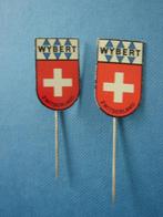 2 Spelden Wybert Zwitserland, Ophalen of Verzenden, Gebruikt, Merk, Speldje of Pin