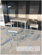 Kruk / Barkruk steigerbuis met steigerhout, Huis en Inrichting, Nieuw, Ophalen of Verzenden, Hoeves 3 in Schijndel, 4 krukken