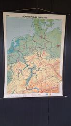 Oude Schoolkaart Bondsrepubliek Duitsland, Antiek en Kunst, Antiek | Schoolplaten, Ophalen of Verzenden, Aardrijkskunde
