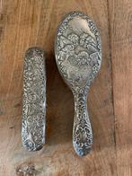 Zilveren kaptafelset met putti engelen, Antiek en Kunst, Antiek | Goud en Zilver, Ophalen of Verzenden, Zilver