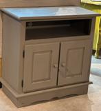 Brocante tv meubel - kastje - grijs - basic, Ophalen, 50 tot 100 cm, Zo goed als nieuw, Minder dan 100 cm